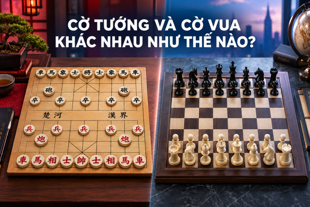 Cờ tướng và cờ vua khác nhau như thế nào?
