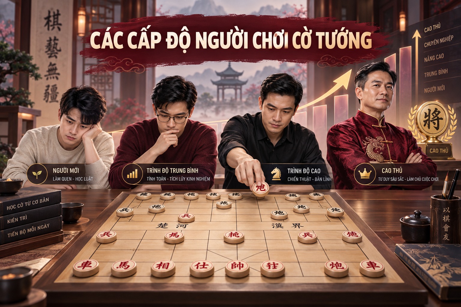 Các cấp độ và trình độ người chơi cờ tướng