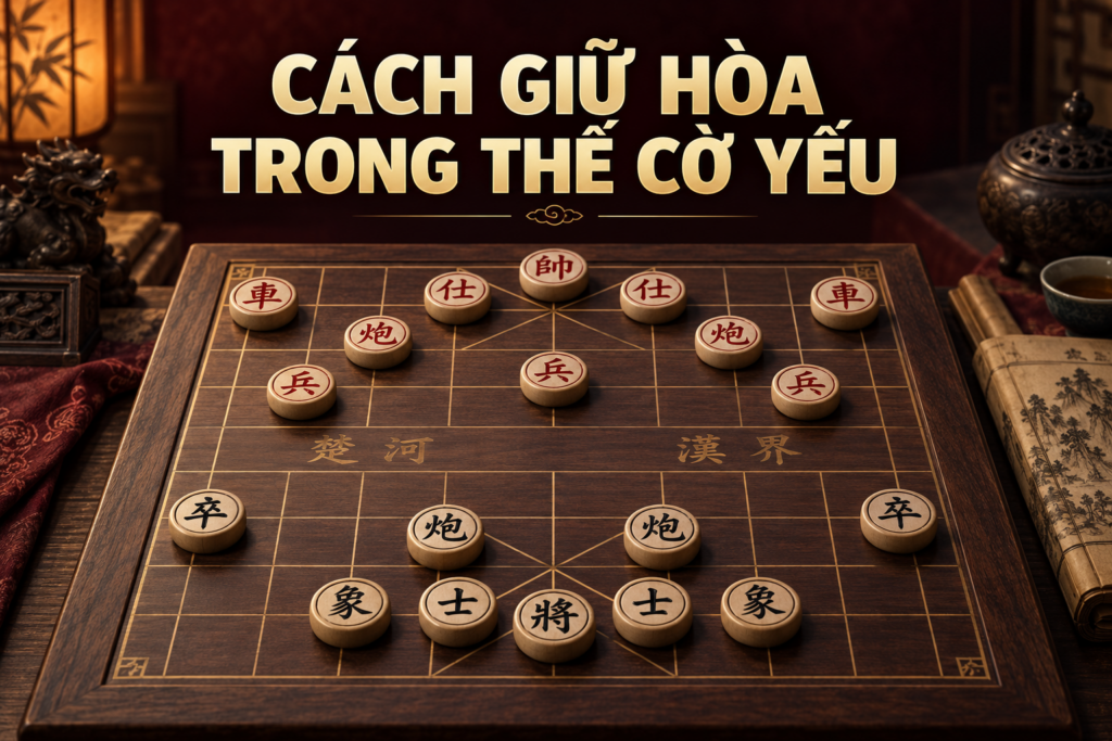 Cách giữ hòa trong thế cờ yếu