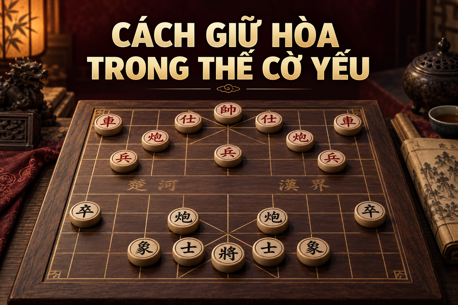 Cách giữ hòa trong thế cờ yếu